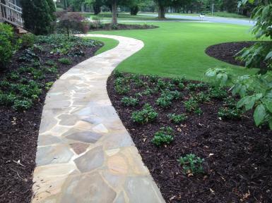 Flagstone walkway design